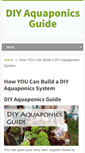 Mobile Screenshot of diyaquaponicsguide.com